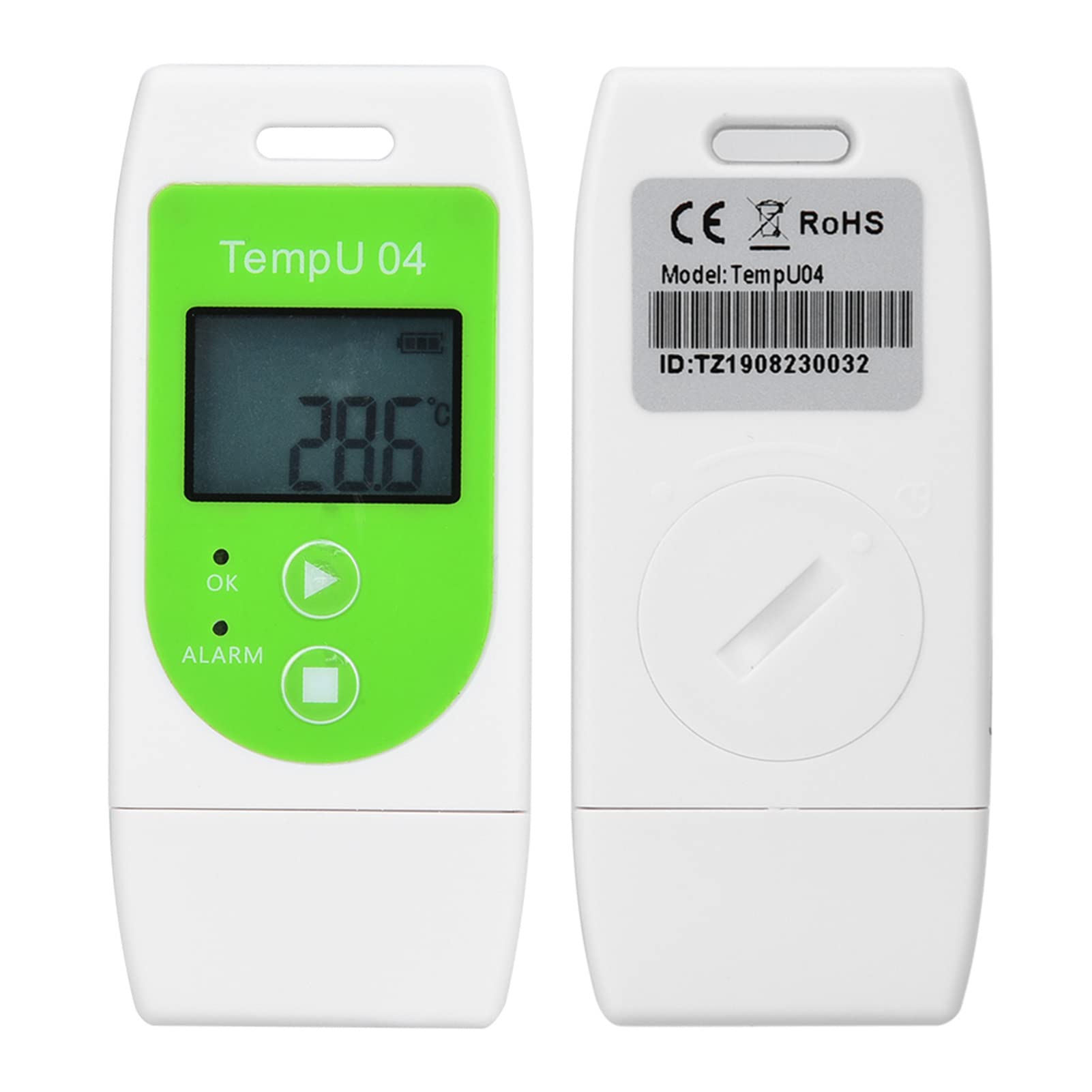 Data Logger di Temperatura e Umidità TempU04 PDF Porta USB Registratore di Umidità di Temperatura Riutilizzabile Capacità di 12.000 Punti[TempU04] (TempU04)