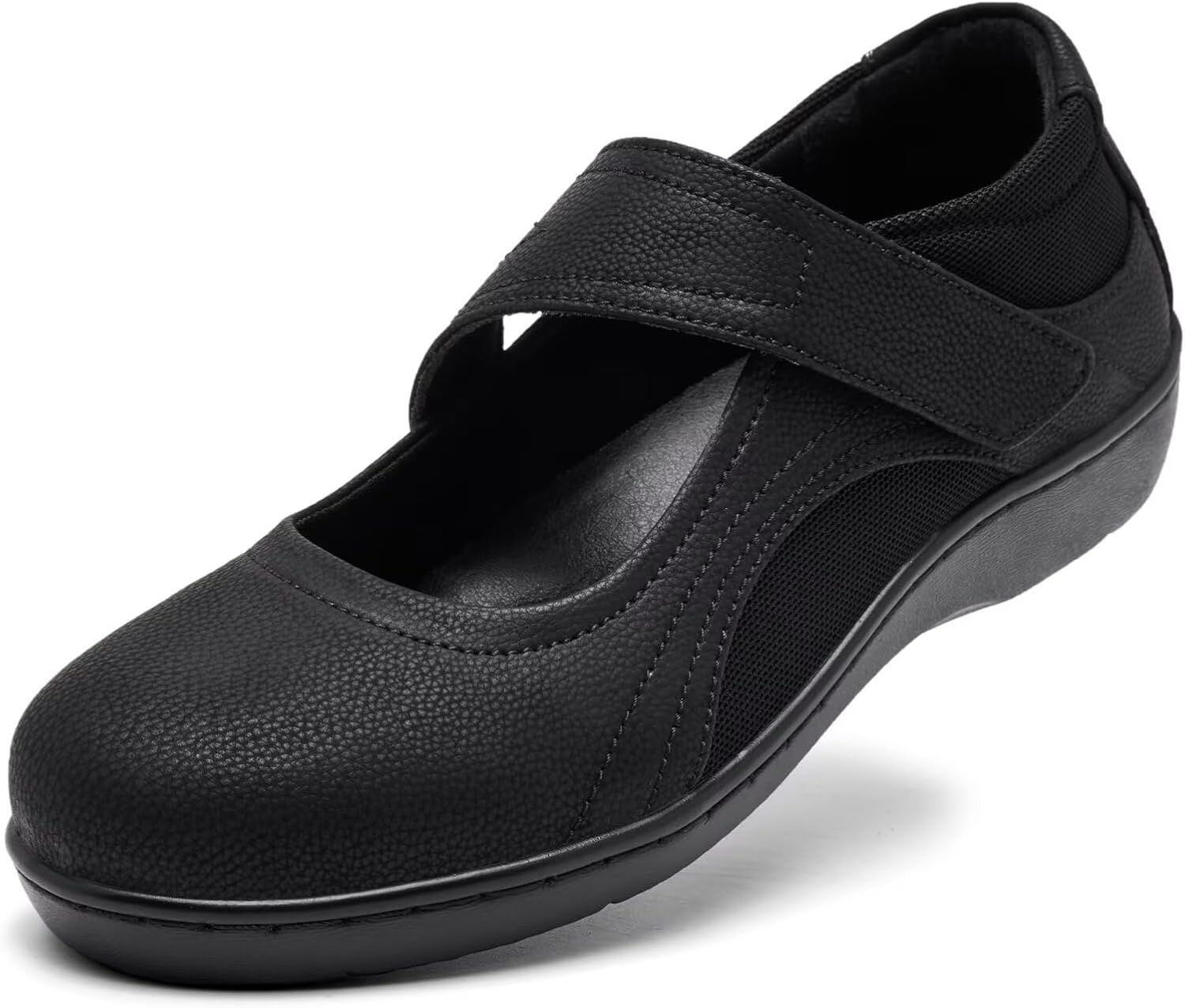 Women's Comfortable Mary Jane Flats - Women Oxford Shoes Leather Round Toe Flats - Fashionable Casual Dress Shoes