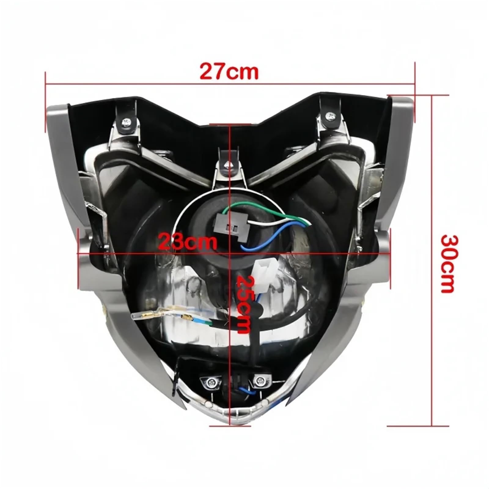 Moto Faro Fanale per FZ16 per YS150 per FAZER150 Motociclo LED Faro Anteriore Segnale Luminoso con Staffa di Montaggio Lampadina