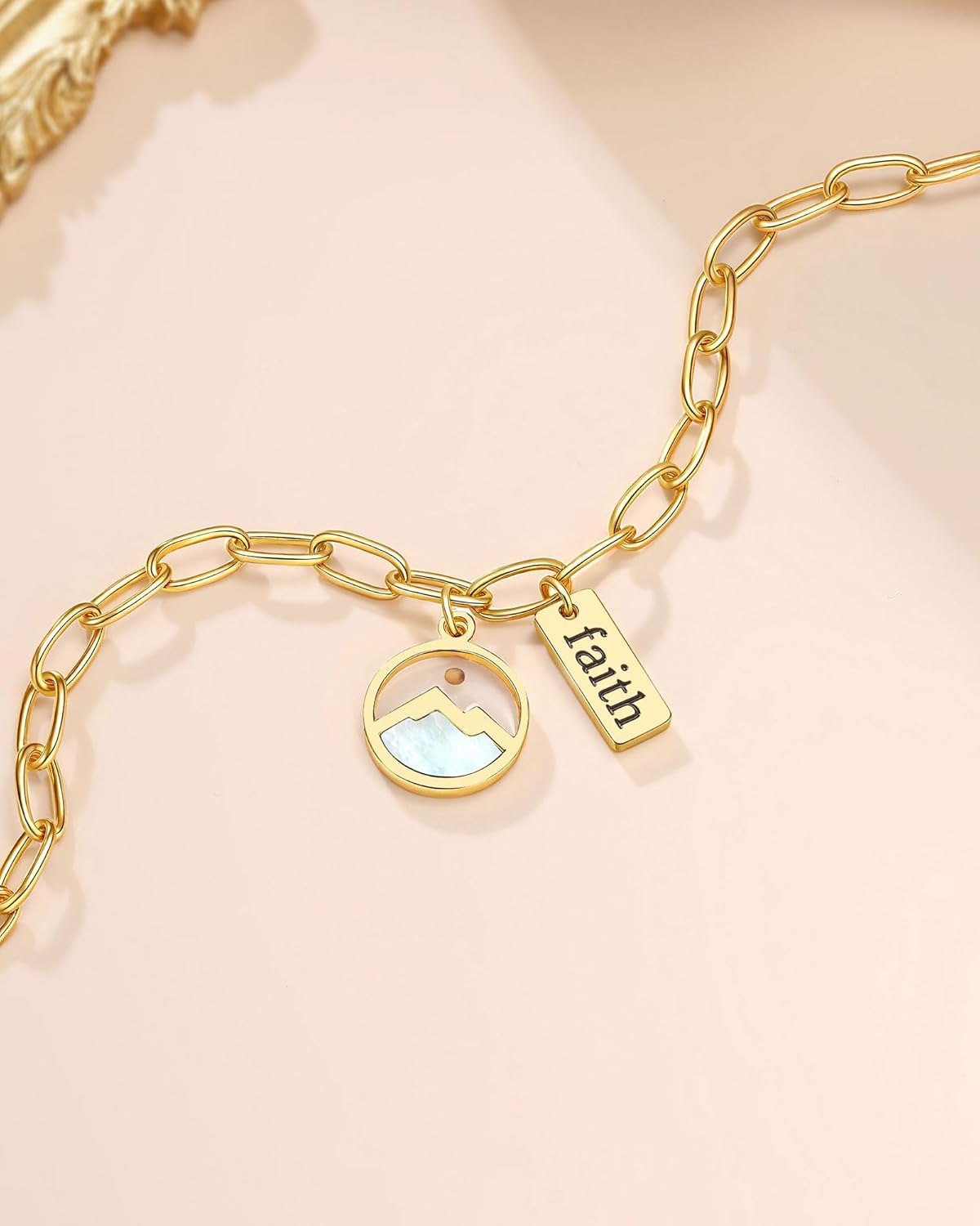 Move Mountains-Gold Mustard Seed Faith Bracelet Catholic Christian Easter Christmas Birthday Gifts for Women Her - Image 4