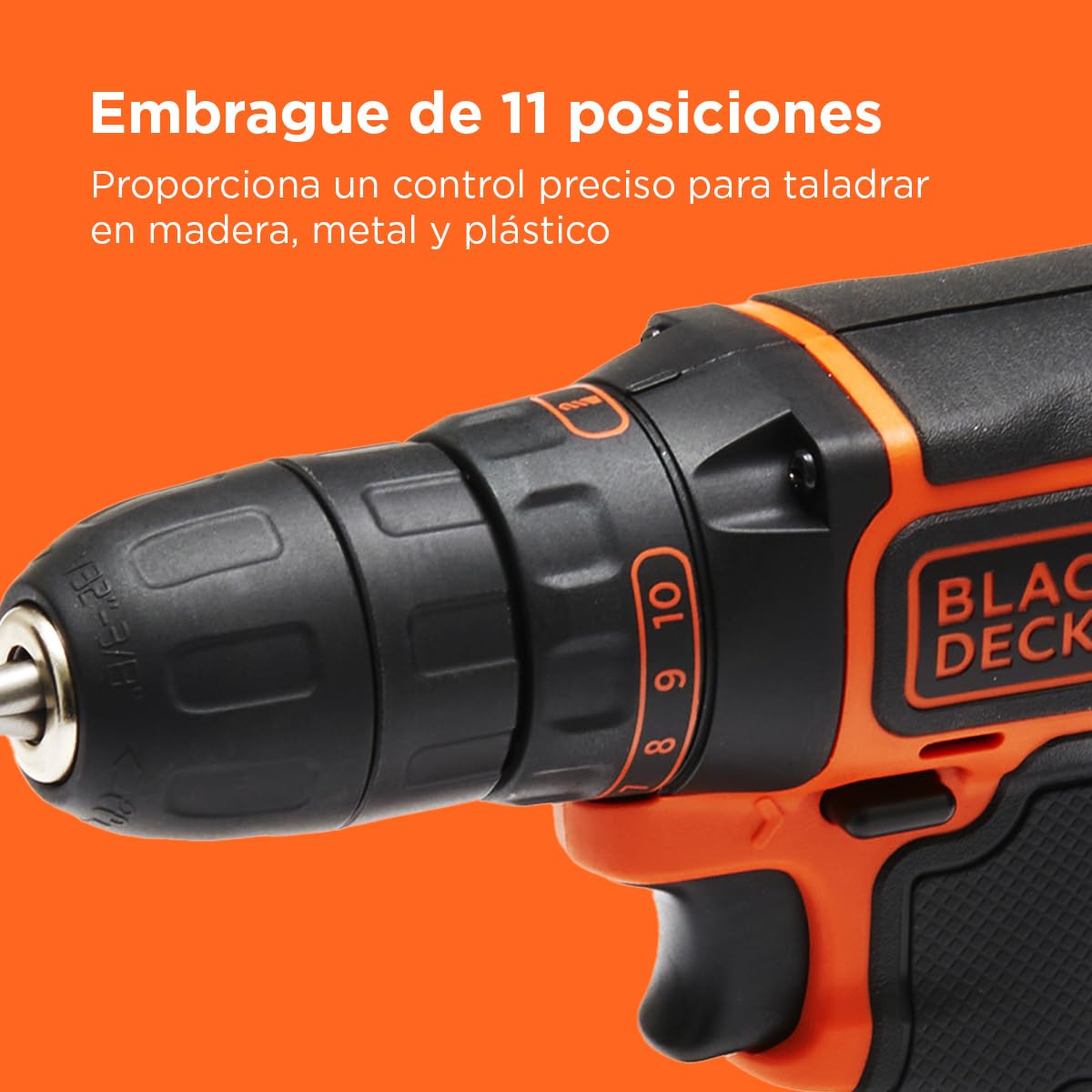 BLACK+DECKER Kit de taladro atornillador INALÁMBRICA de 18V con 2 baterías de 1,5Ah, cargador rápido, juego de 80 accesorios y maletín de transporte, BDCDC18BAFC-QW