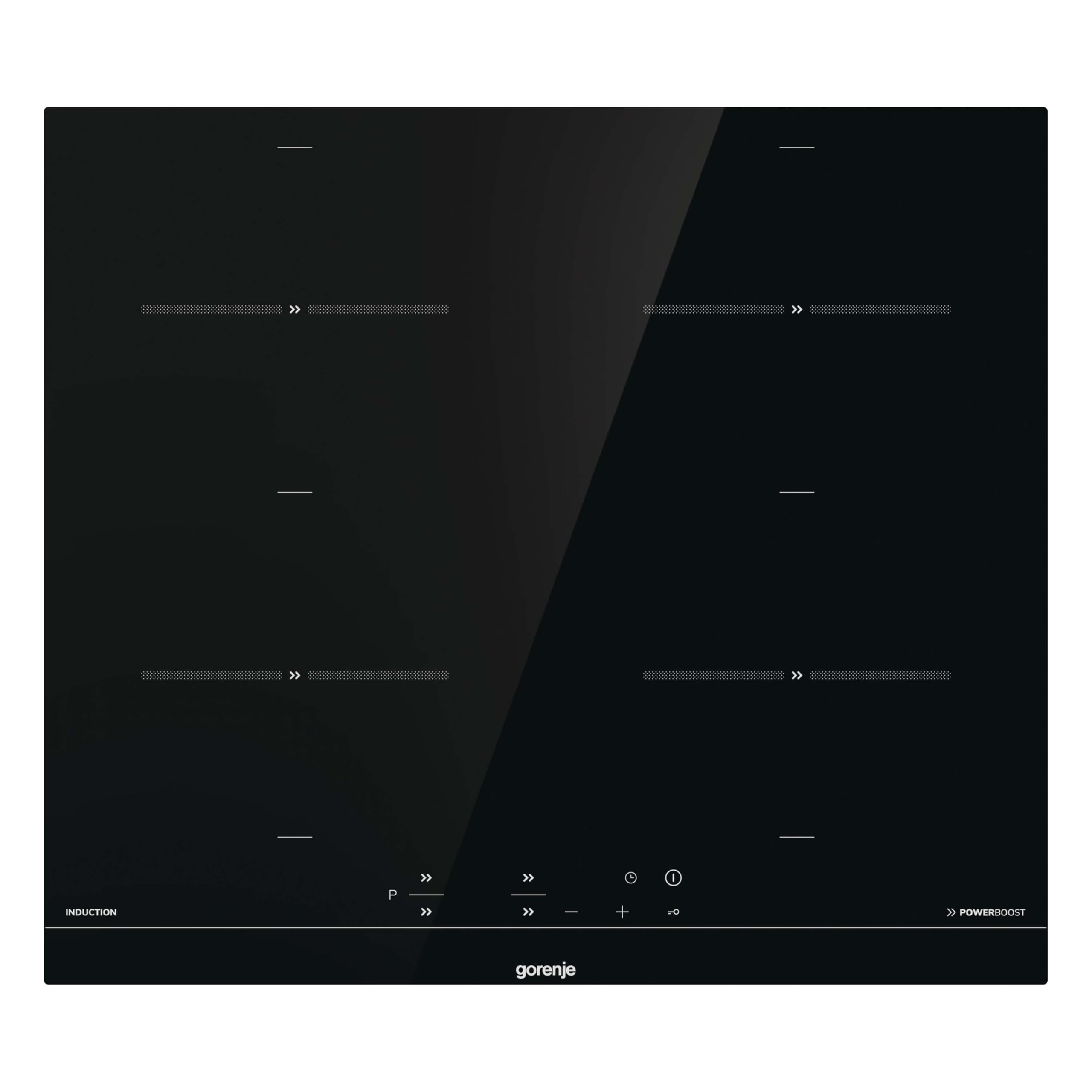 Gorenje IT 64 ACS Induktions-Kochfeld / 60 cm / TouchControl / PowerBoost / Timer / ChildLock / Restwärmeanzeige / Schwarz