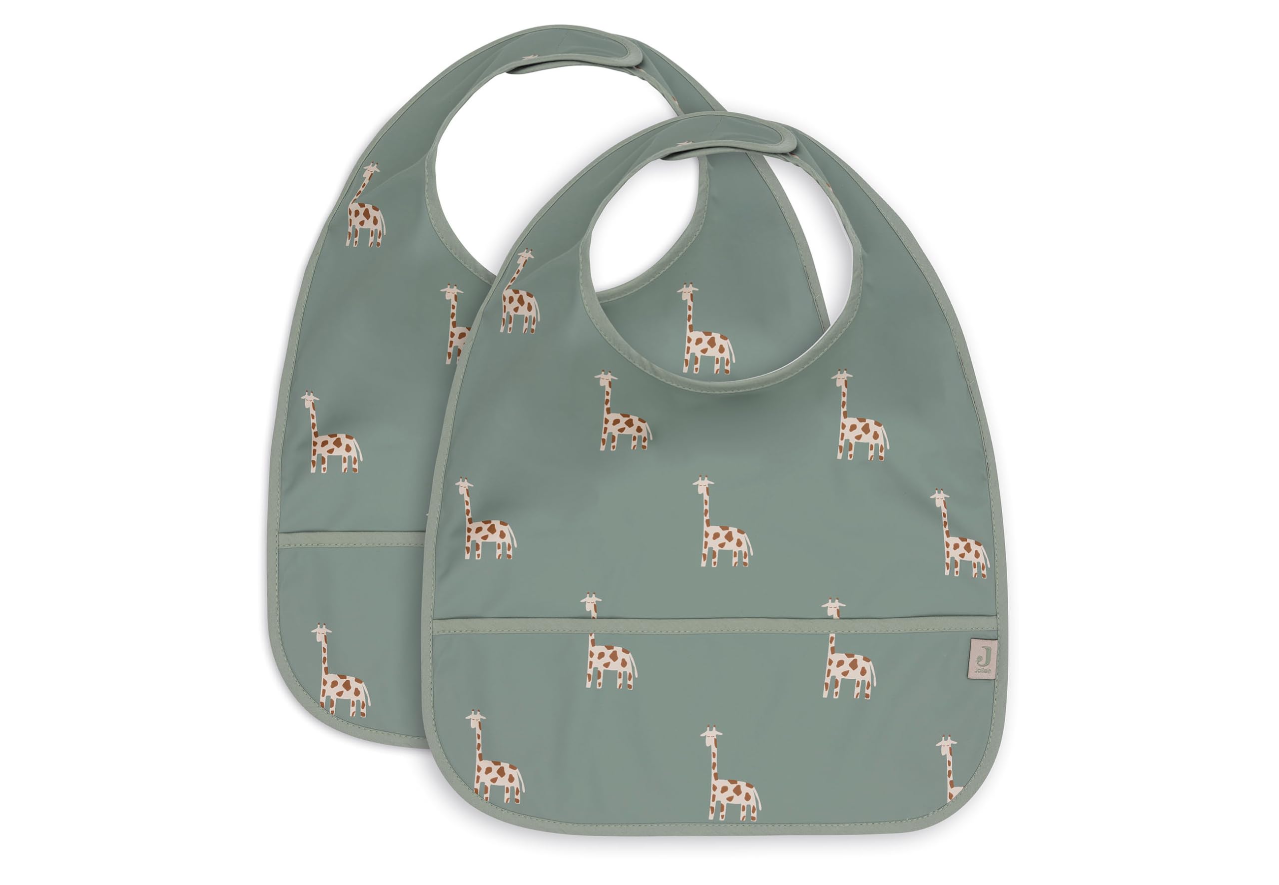 Jollein Jungle Jambo 029-864-67090 Bib Waterproof Set of 2 Green, 40x29 cm