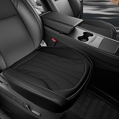 Miniatura 2 de Juego completo de fundas de asiento de automóvil, cobertura completa, de piel sintética, protector de cojín para asiento delantero y trasero, ajuste