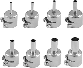 8pcs Hot Air Gun Nozzle, Heat Gun Nozzles Kits Hot Air Gun Tips Nozzles Tips Tool Hot Air Station Tips for 850 Hot Air Soldering Heat Gun Nozzle (3/4/5/6/7/8/10/12mm)