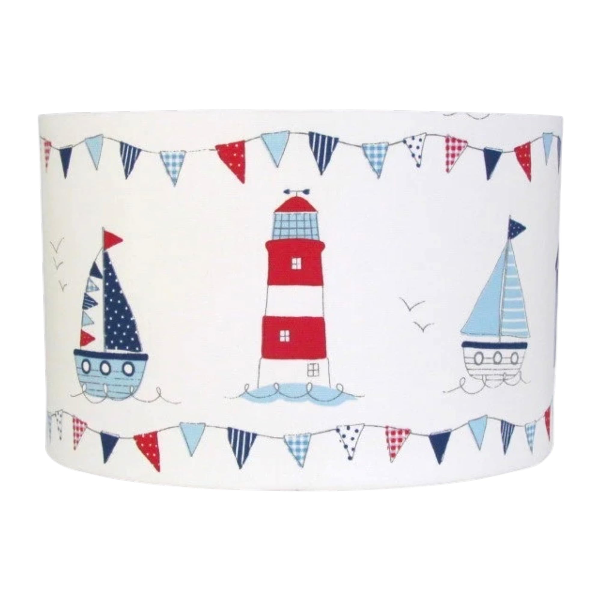 Blue Boat Lighthouse Beach Hut Yacht Lampshade Lightshade