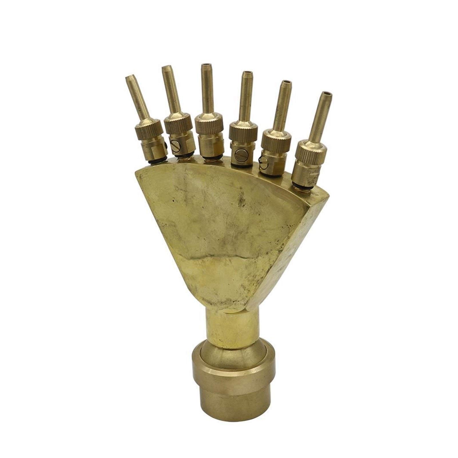 Boquilla de fuente, rociador de agua, Boquilla de fuente, aspersor de jardín, 1 aspersor difusor ajustable en forma de cola de Phoenix de 1,5 pulgadas aspersor de fuente de estanque de paisaje de jard