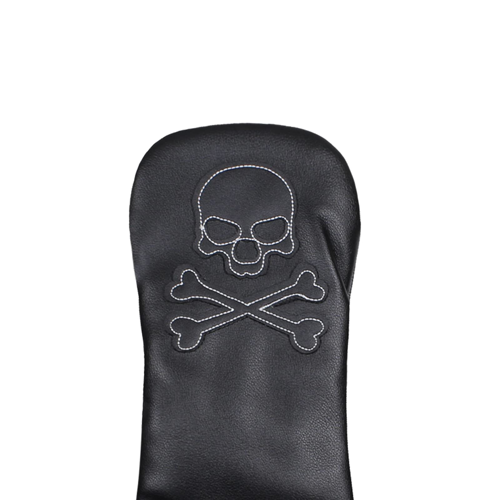 Scott Edward Skull Golf Woods Headcovers Covers for Driver Fairway 1 3 5 H Clubs Set Heads PU Leather Unisex Black Brown
