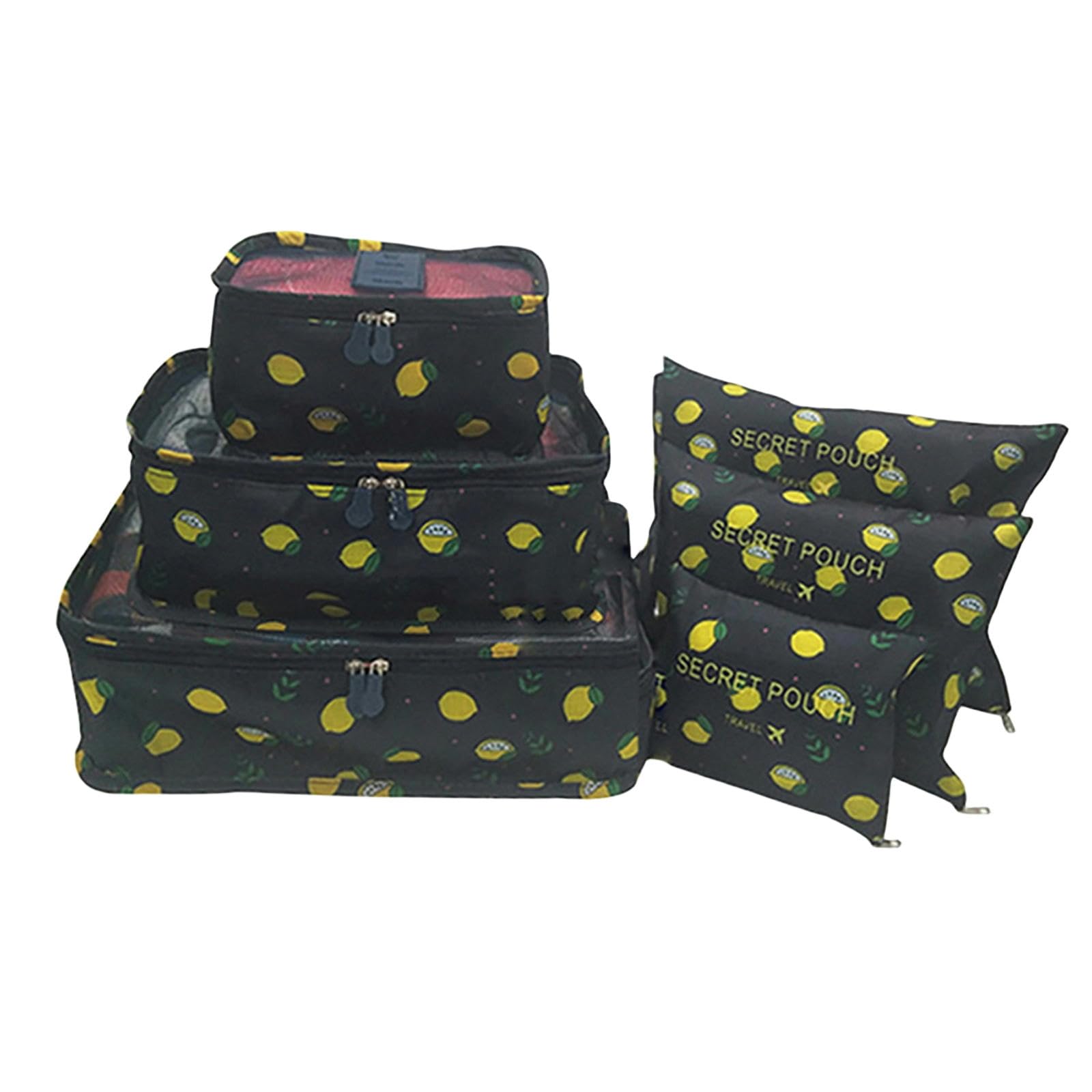 Packwürfel, 6-teiliges Set, Reise-Organizer, Aufbewahrungstaschen, tragbarer Gepäck-Organizer, Kleidung, ordentlich, Tasche, Koffer, Packwürfel-Etui, Blau 2