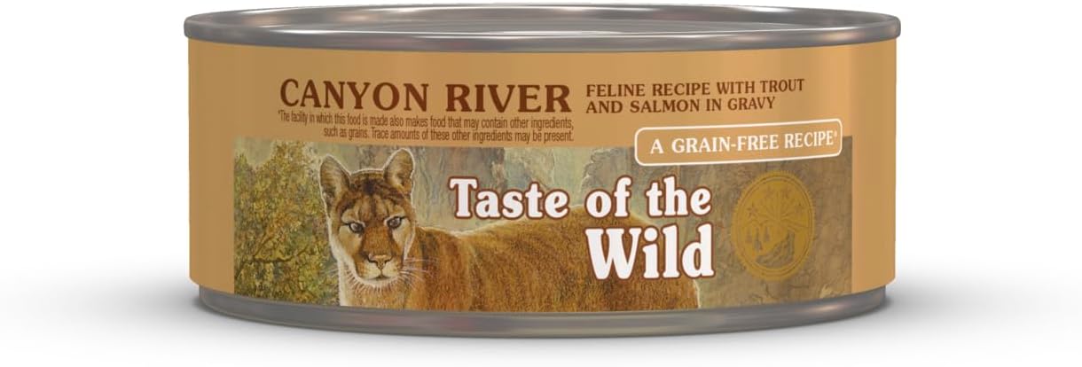 Taste of The Wild Grain Free Real Meat Recipe Premium Wet Canned Stew Cat Food Canyon River with Trout & Smoked Salmon, 85 gm