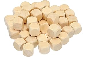 PATIKIL Blank Wood Dice for Crafting