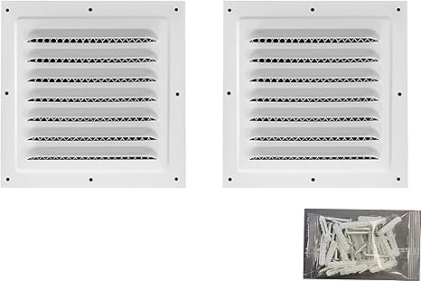 2pcs Attic Vent Soffit Vent Aluminum Wall Vent 2pcs Attic Vent Soffit Vent Aluminum Wall Vent