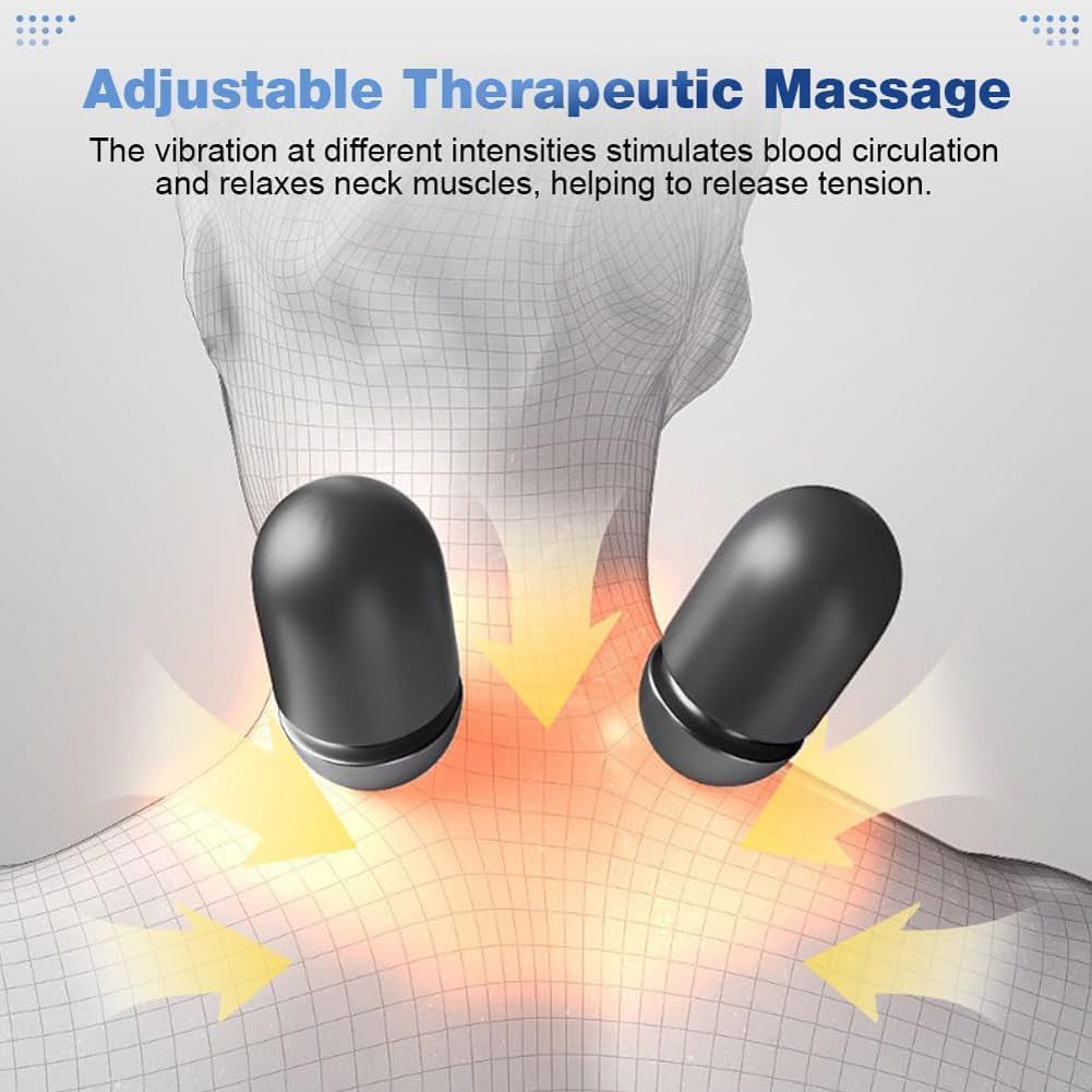 Massaggiatore cervicale 3 in 1 con calore, design ergonomico per alleviare il dolore, rilassamento profondo dell'impasto dei tessuti, nuova versione 2025 - Tecnologia di trazione per il massimo