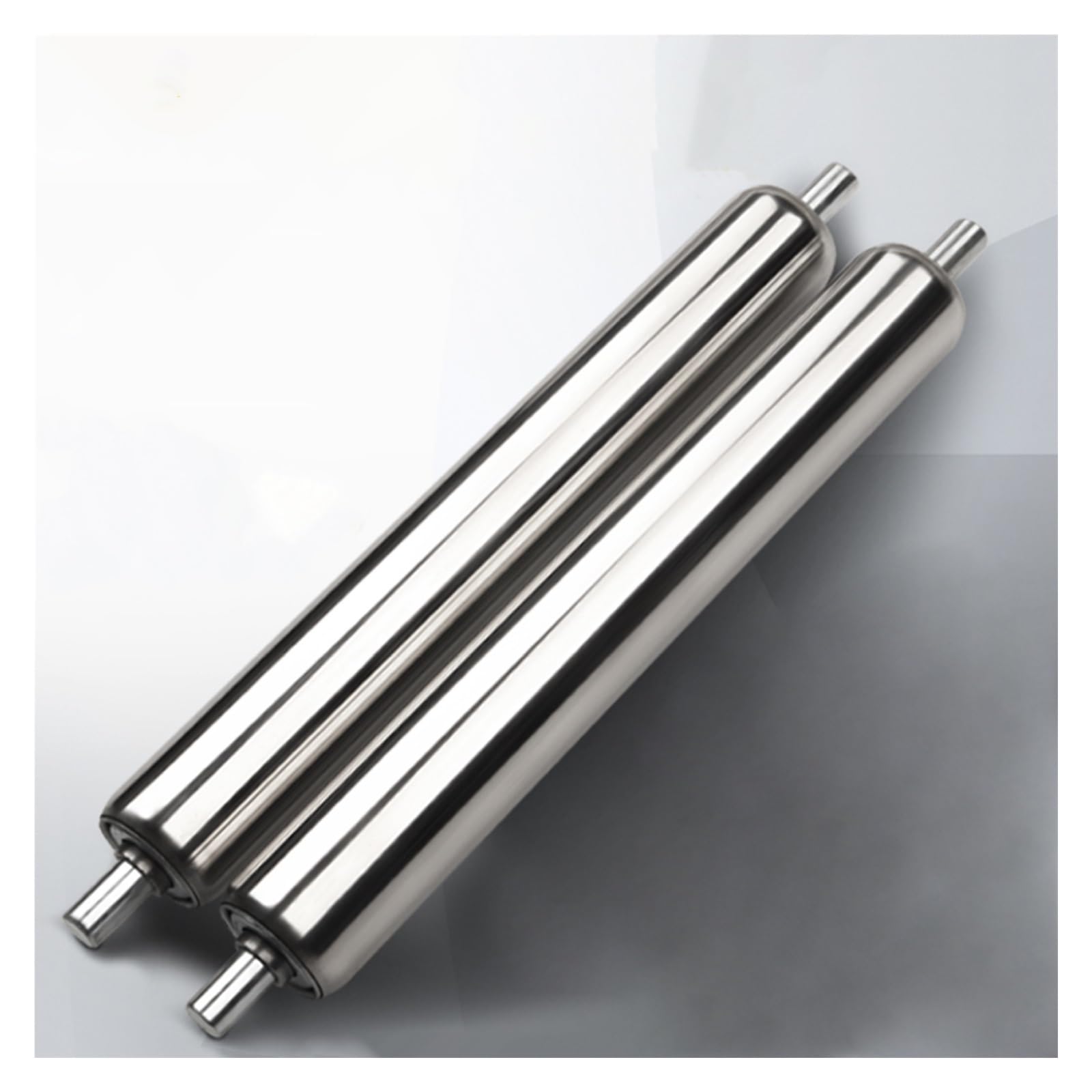 2 Pieces Commercial Conveyor Roller - 25 32 38 50 60 Mm Dia, 100 150 200 300 400 500 600 700 800 900 1000 Mm Long Stainless Steel Gravity Conveyor Belt Replacement Rollers(Dia 60MM/2.4'',L 700MM(27.5i