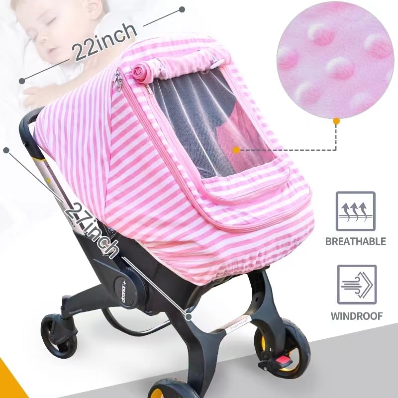 Miniatura 3 de Fundas de asiento de automóvil para bebés, funda de asiento de automóvil para niños y niñas, resistente al viento, toldo de asiento de automóvil a