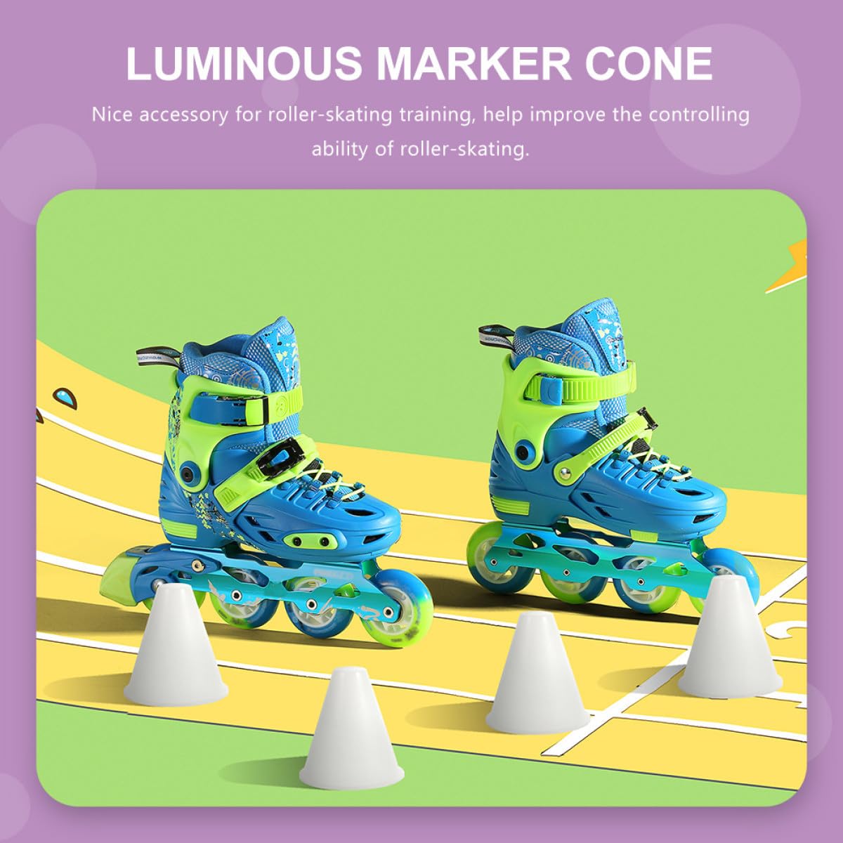 Conos de Entrenamiento para Patinaje en Línea, 30 Piezas Color Humo Claro