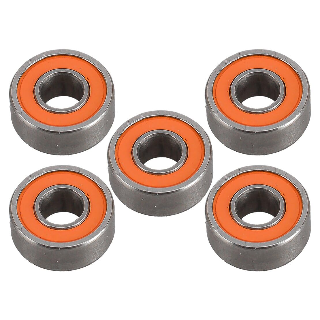 10 Pieces SMR104C 2RS 4x10x4mm Roulement pour Moulinet de Pêche Hybride Céramique INOX Orange Joint ABEC-7
