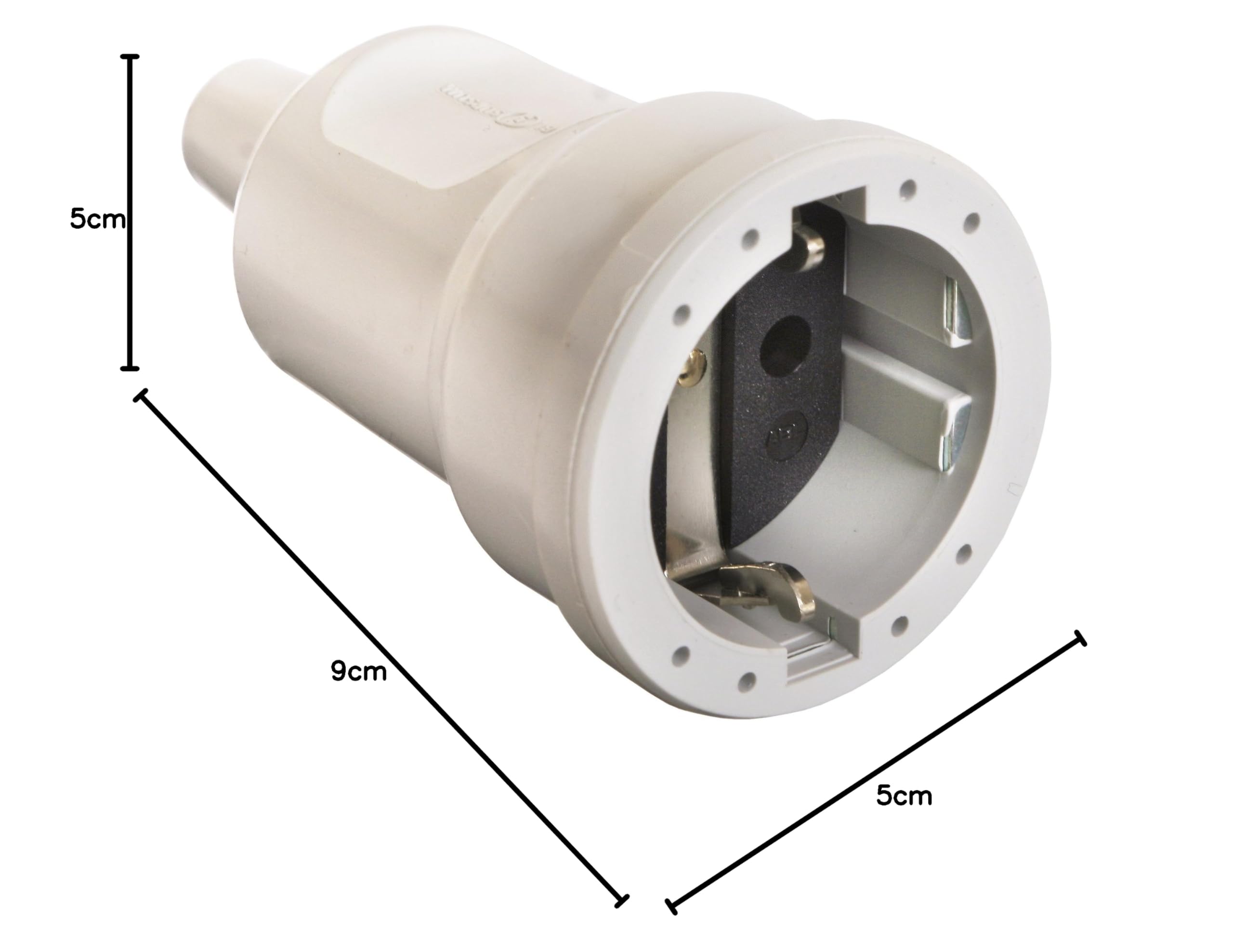 as - Schwabe 62224 Fiche électrique Femelle avec Terre PVC 230 V Blanc