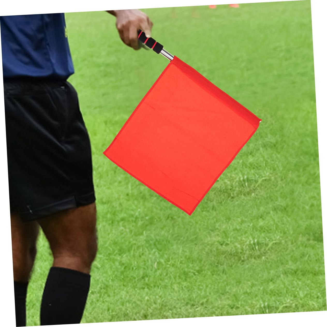 WOONEKY 5 Sätze Wettkampfflagge Rennleitflagge Kleine Flaggen Kleine Handflagge Linienrichterflaggen Volleyballspiel Winkflagge Wehende Flaggen Tuch 3 Stücke * 5