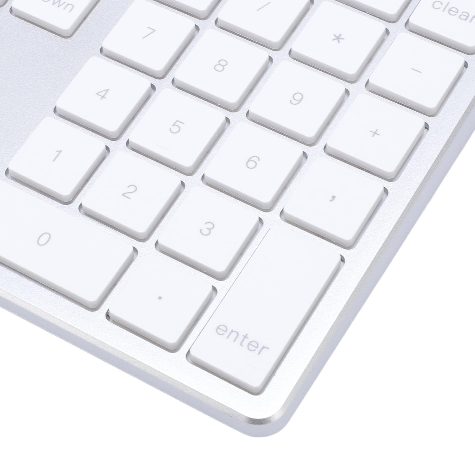LICAEVEY CAMPARE NUMERE BUETOOTH Wireless per Laptop - Tastiera Numerica Ricaricabile a 35 Tasti a Doppia modalità, Universale Numpad per Vittorie Android PC e Tablet (Silver White)