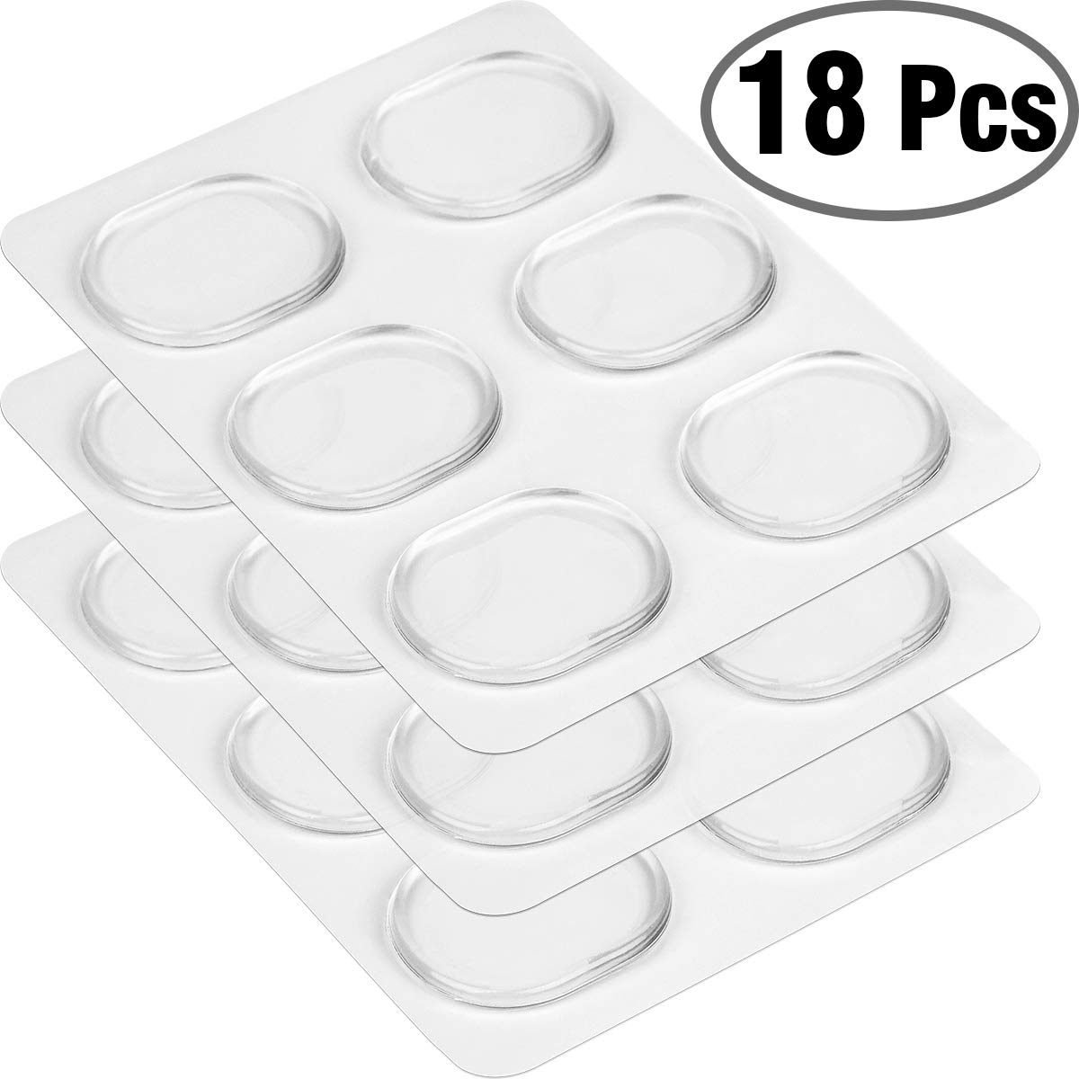 Eison 18Pieces Eison Drum Damper Gel Pads Silicone Drum Dampeners Drum Silencers for Drums Tone Control- Clear