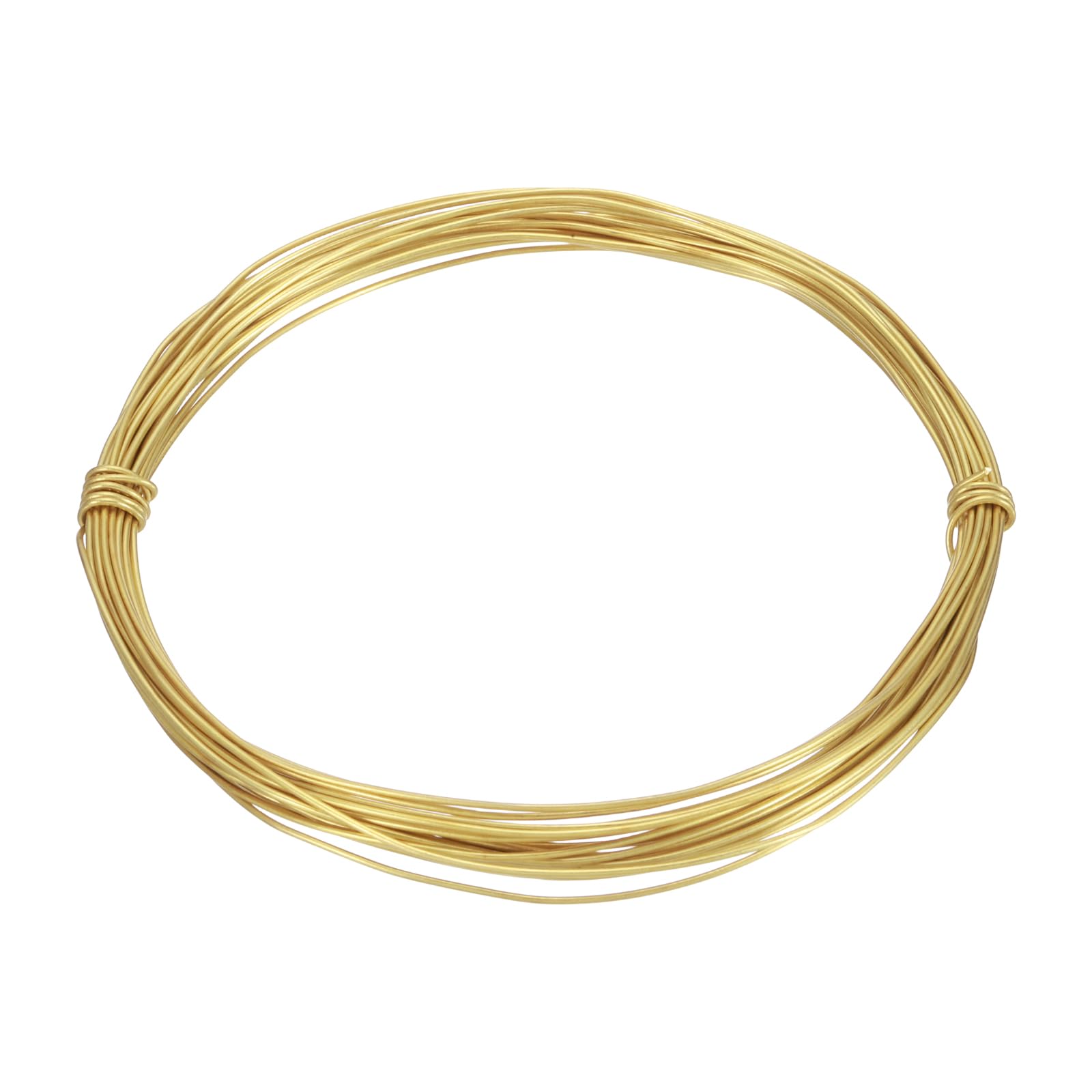 sourcing map 20 Gauge Brass Craft Wire, 20 ft Jeweler's Brass Wrapping Wire