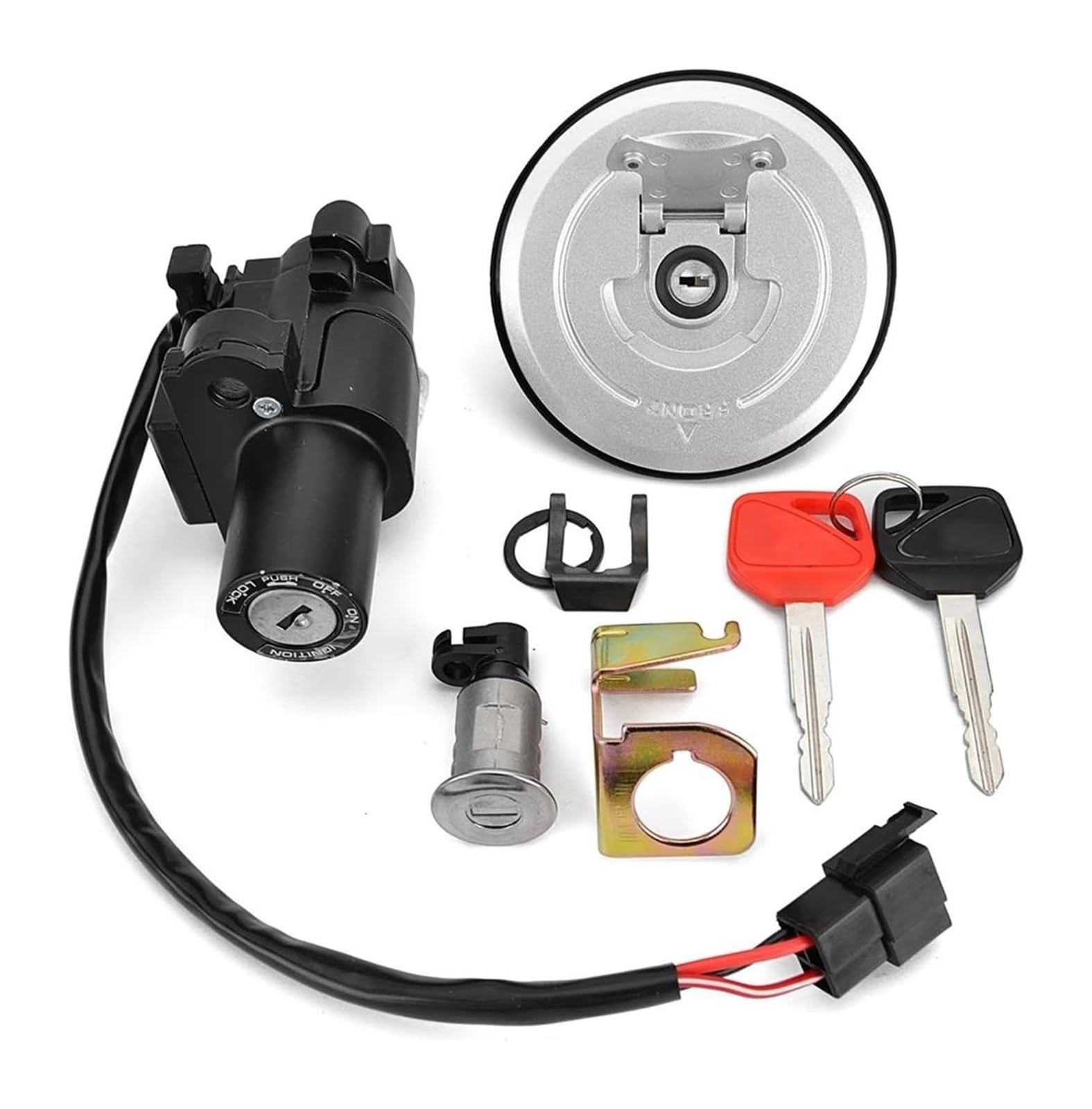 Cerradura De Encendido para CBR250R para Tricolor 2014-2016 35010-KYJ-900 Accesorios Interruptor Arranque Juego Llaves Bloqueo Tapa Combustible Y Gasolina Motocicleta