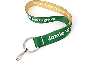 Personalized Wristlet Keychains by Buttonsmith Custom Solid Lanyard