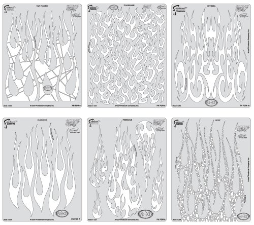 Artool Freehand Airbrush Templates, Flame-O-Rama 2, Mini Series
