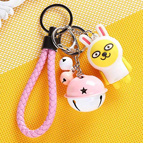 arret Middleton significant Funny Korean cartoon key rings Bells Key pendant cute car decoration key chain(None H05)