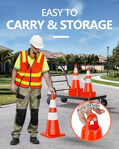 Battife CONE-28 Inch Traffic Safety Cones 6 Pcs thumb #7