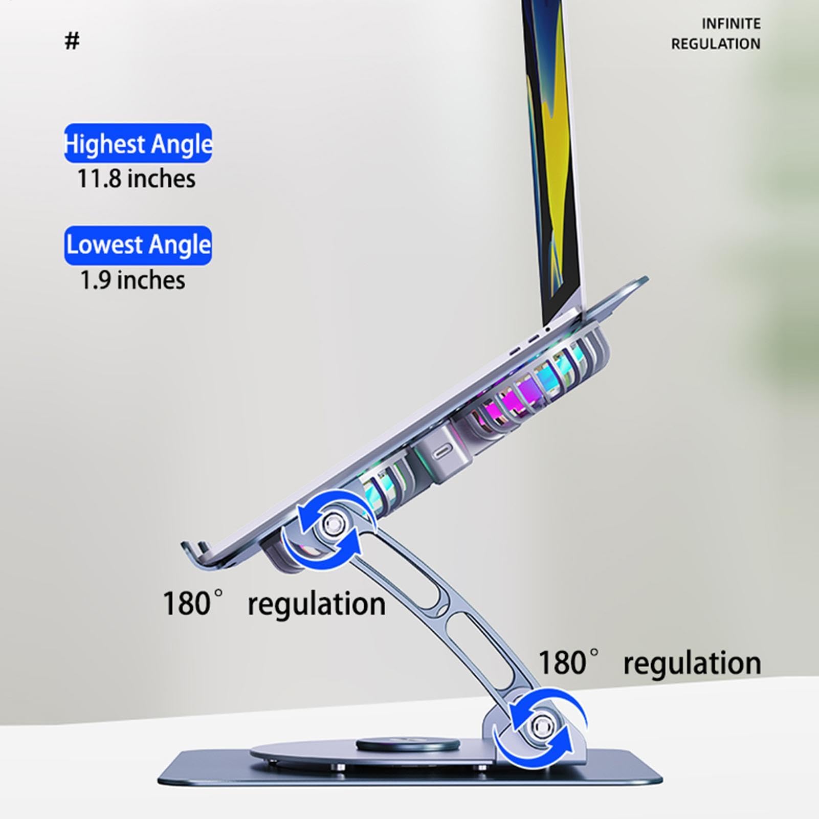 Elevador de computadora portátil ergonómico, Soporte de computadora | Elevar el portátil de