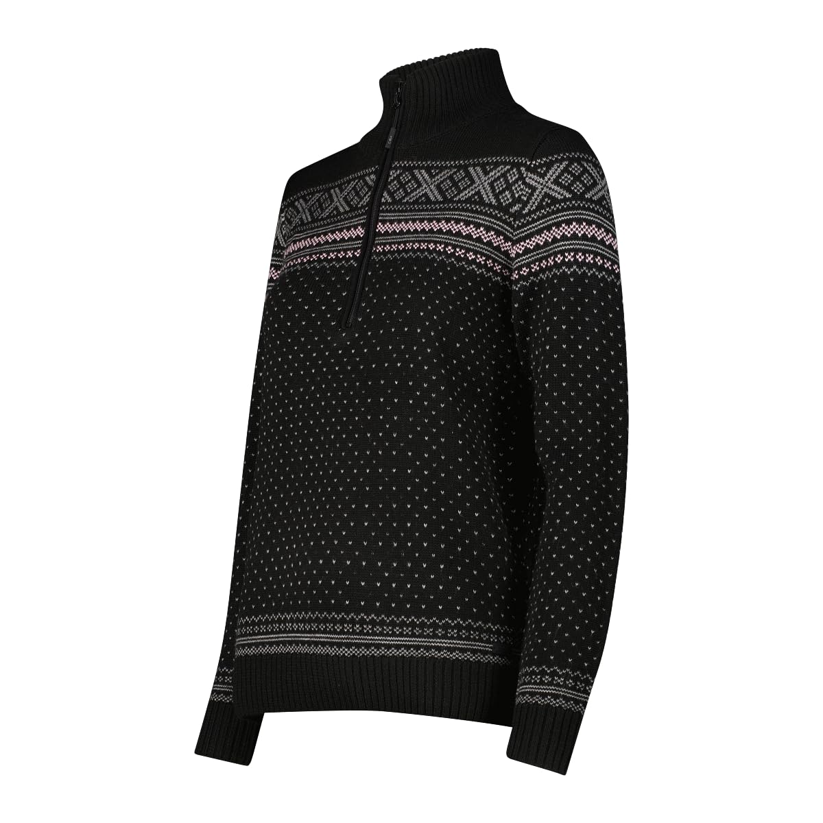 CMP Jersey de punto para mujer con media cremallera y lana