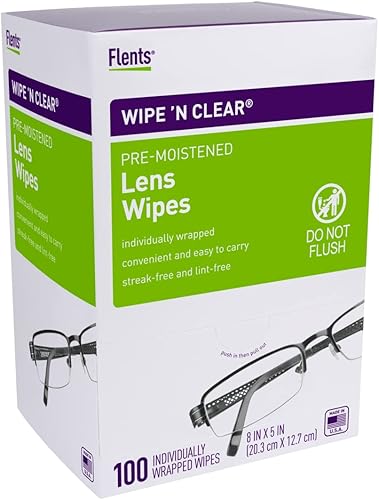 Flents Wipe 'N Clear Limpiador para lentes de vidrio, 8 onzas líquidas (236 ml)