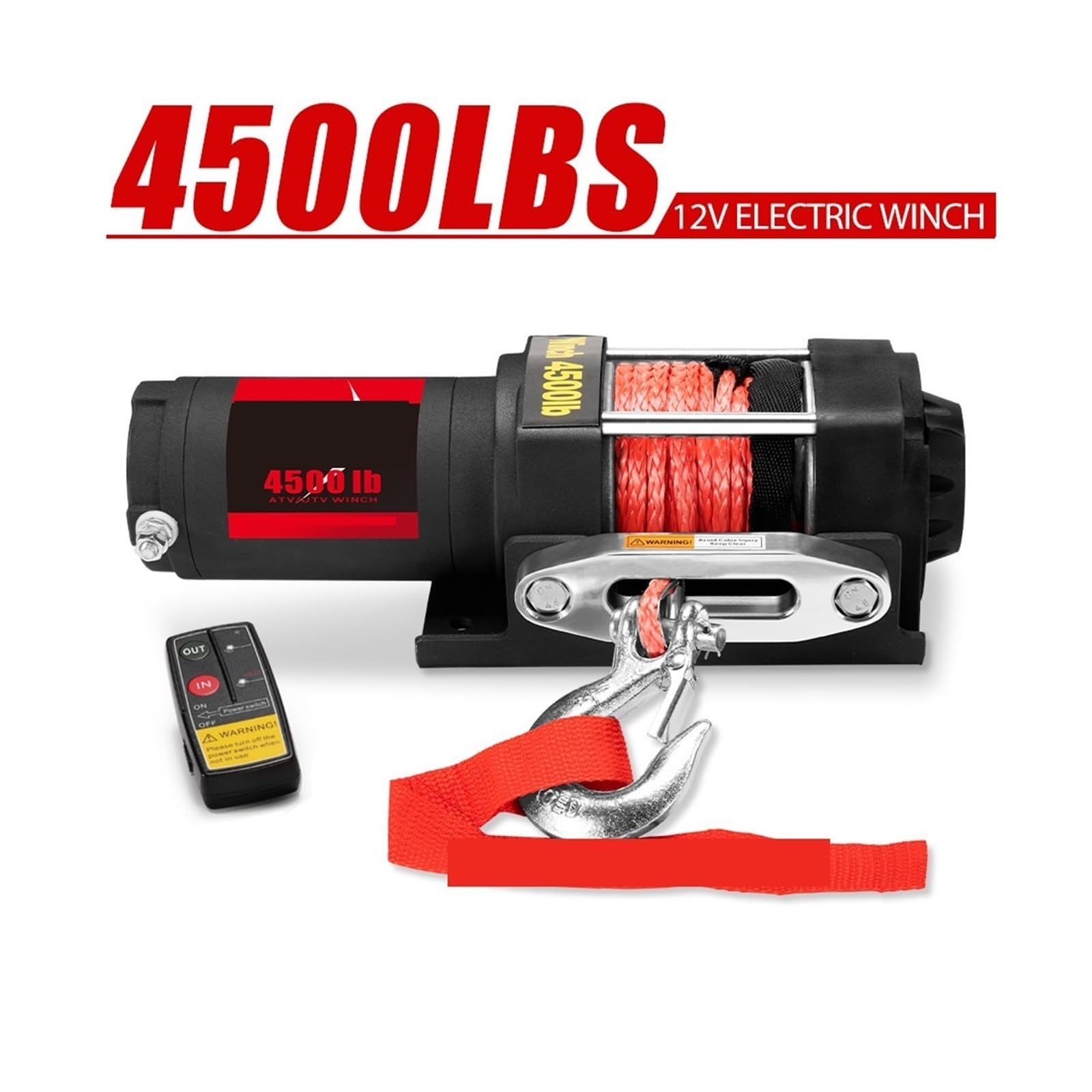 Paranco Elettrico, Kit verricello elettrico Paranco Doppio motore Verricello automatico di controllo remoto senza fili Adatto for 1:10 Telecomando Veicolo cingolato Auto assiale 12V Cavo d'acciaio