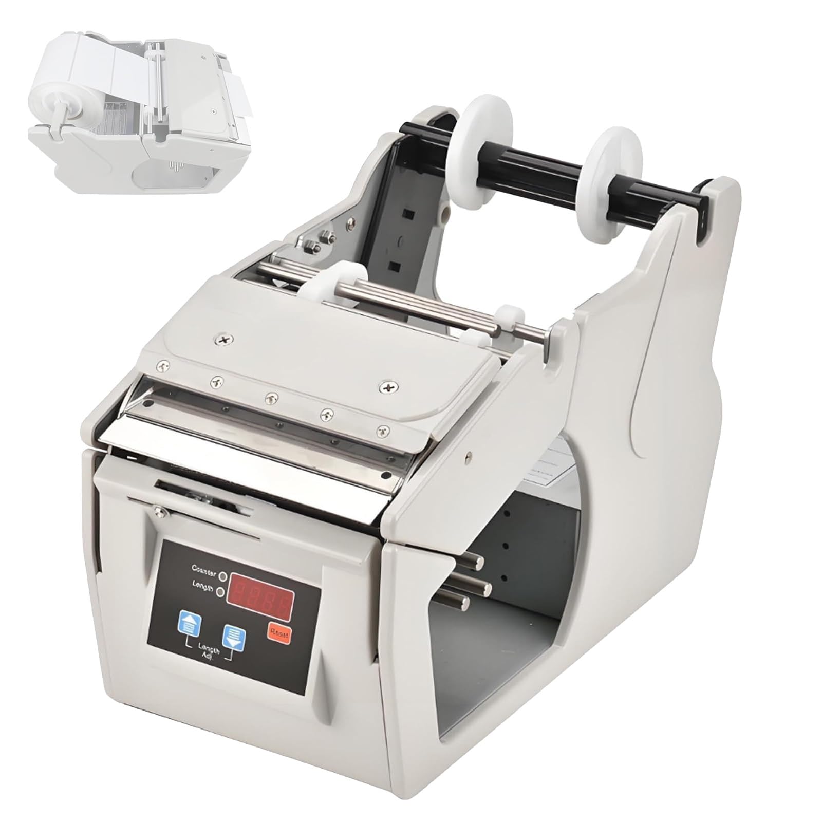 YXYLJOZ Automatic Sticker Separating Machine, Label Dispenser with Digital Display, 0-9999 Counting for Barcode Application, Adjustable Label Width (X)