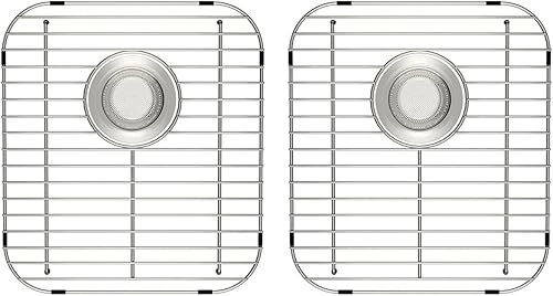 Rejilla de fregadero de cocina de acero inoxidable, rejilla inferior del fregadero para fregadero individual o doble, rejilla de fregadero de radio