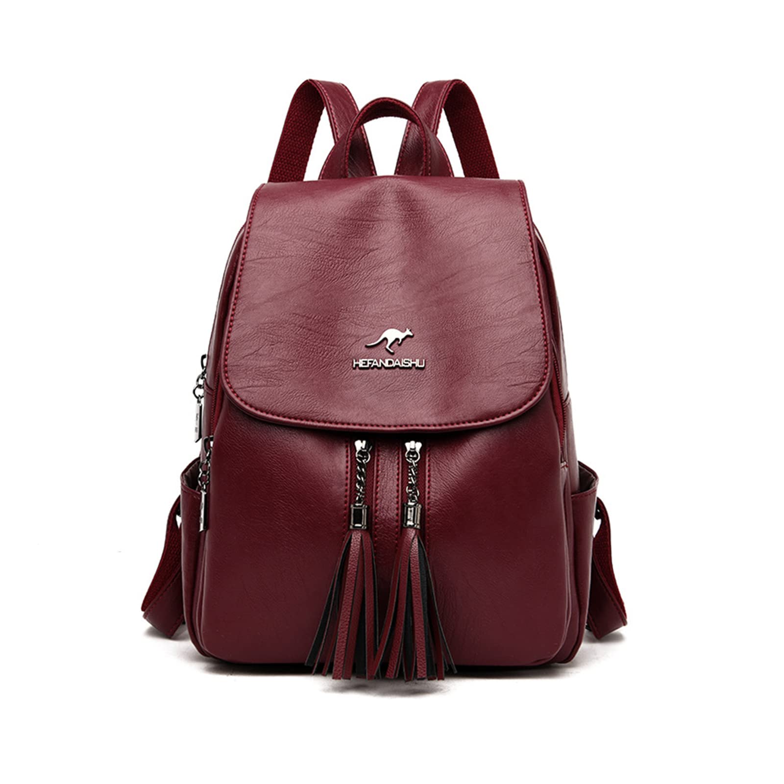 Nicole & Doris Mochila Elegante de Cuero Antirrobo - Bolsa de Viaje Universitaria Casual con Solapa