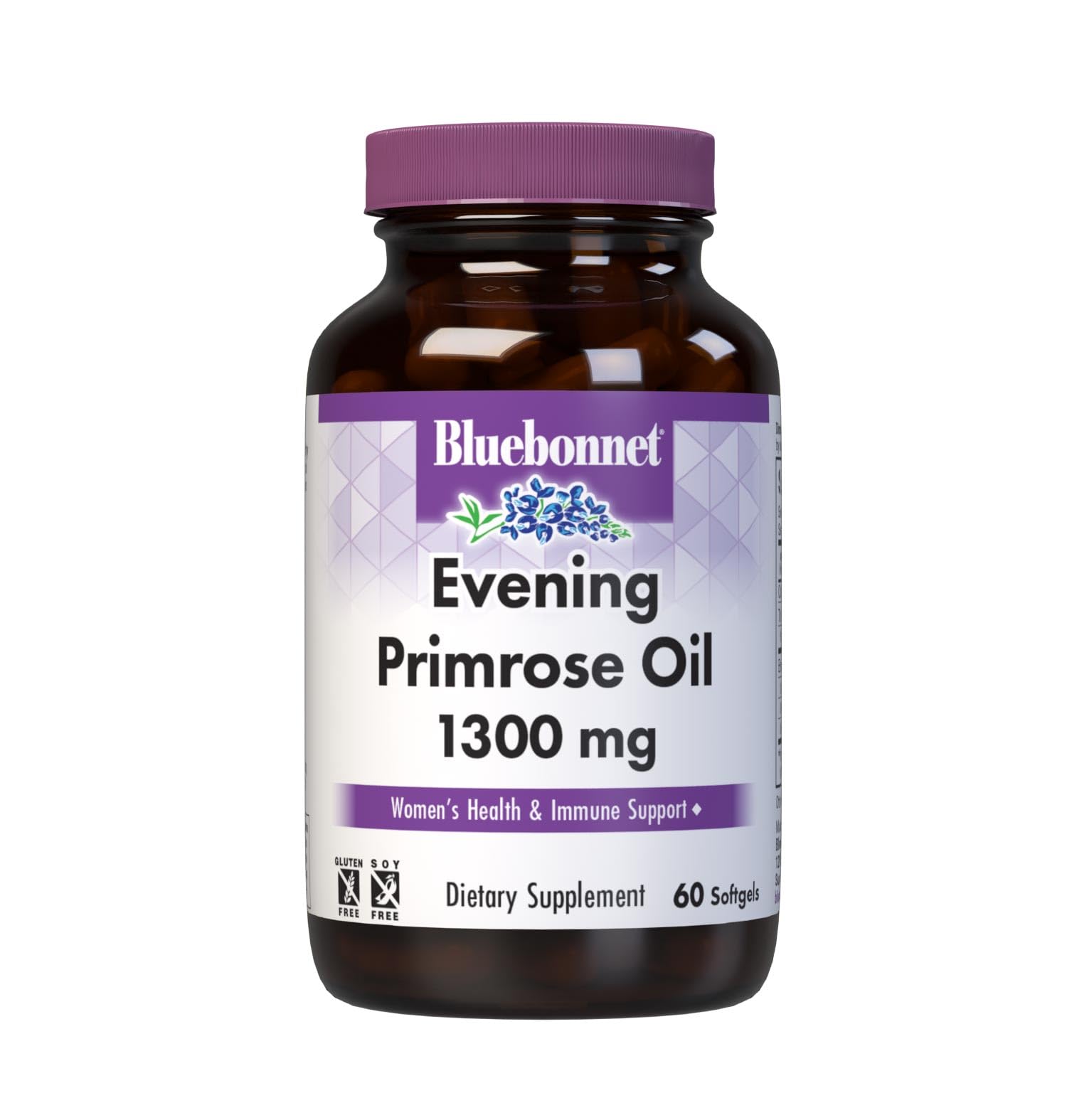 BLUEBONNET NUTRITION EVENING PRIMROSE OIL 1300 mg 60 Count (Pack of 1)