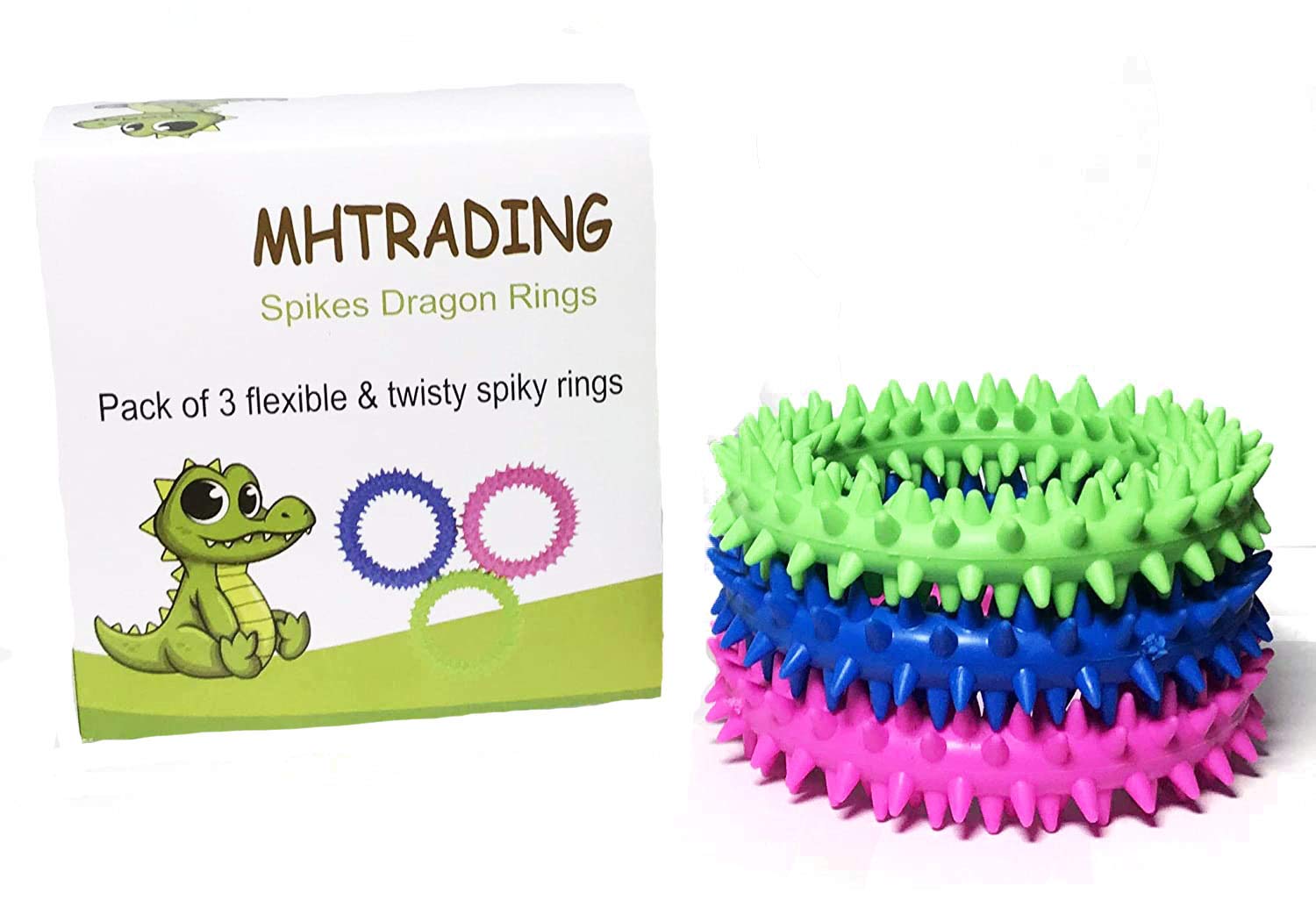 MH Trading Spikes Dragon Rings - Spiky Sensory Ring/Bracelet Fidget Toy, Fidget Toy relieves Stress Reducer, ADHD, Anxiety and Autism
