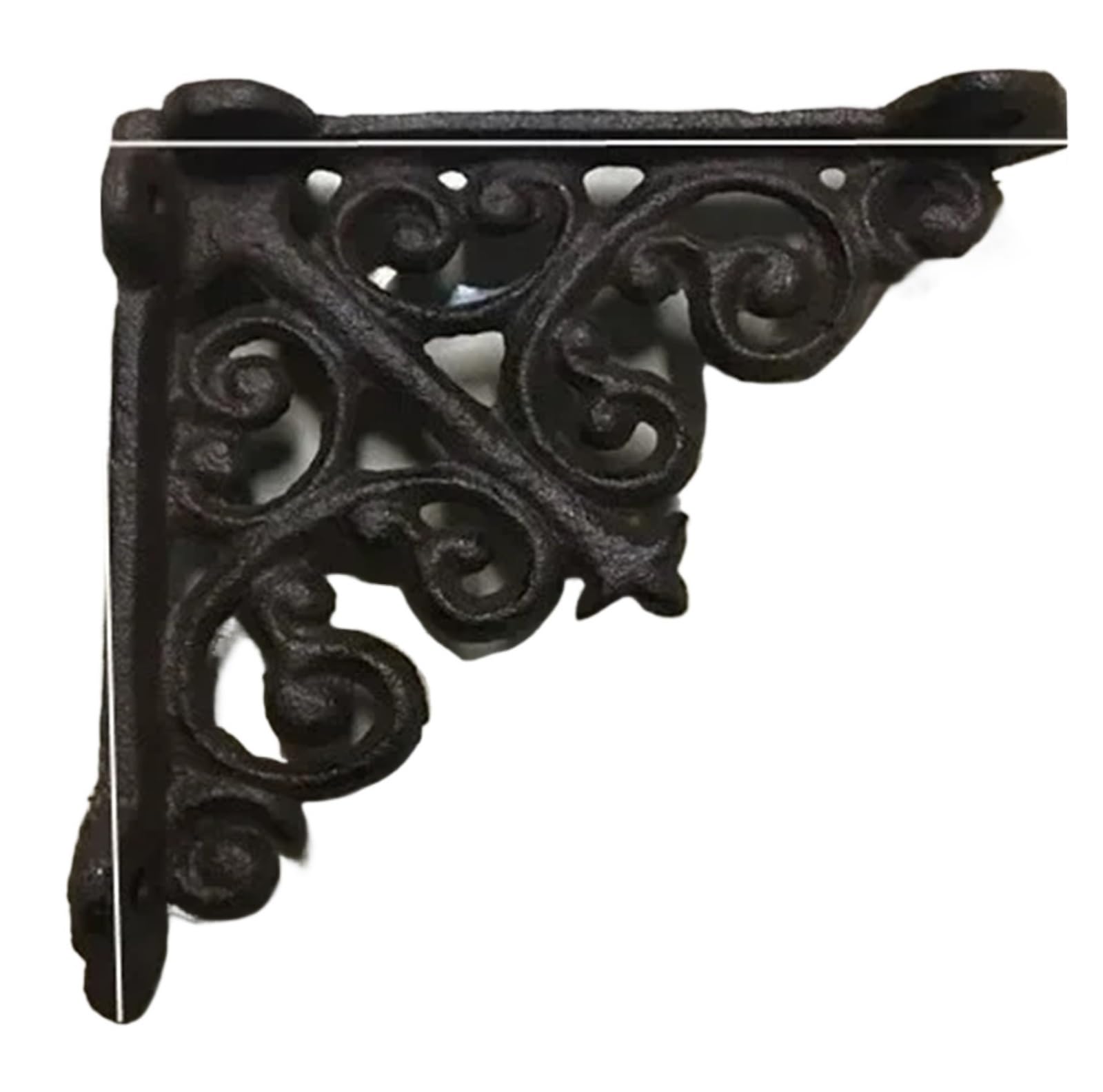 2pcs Cast Iron Angle Support Rack for Floating Shelves