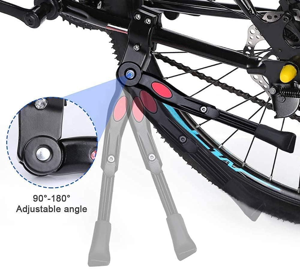 Leosportz Cycle Stand for Bicycle - Adjustable Bike Kickstand of Aluminum Alloy | Mountain, MTB, Fat Bikes Stand (Kickstand)