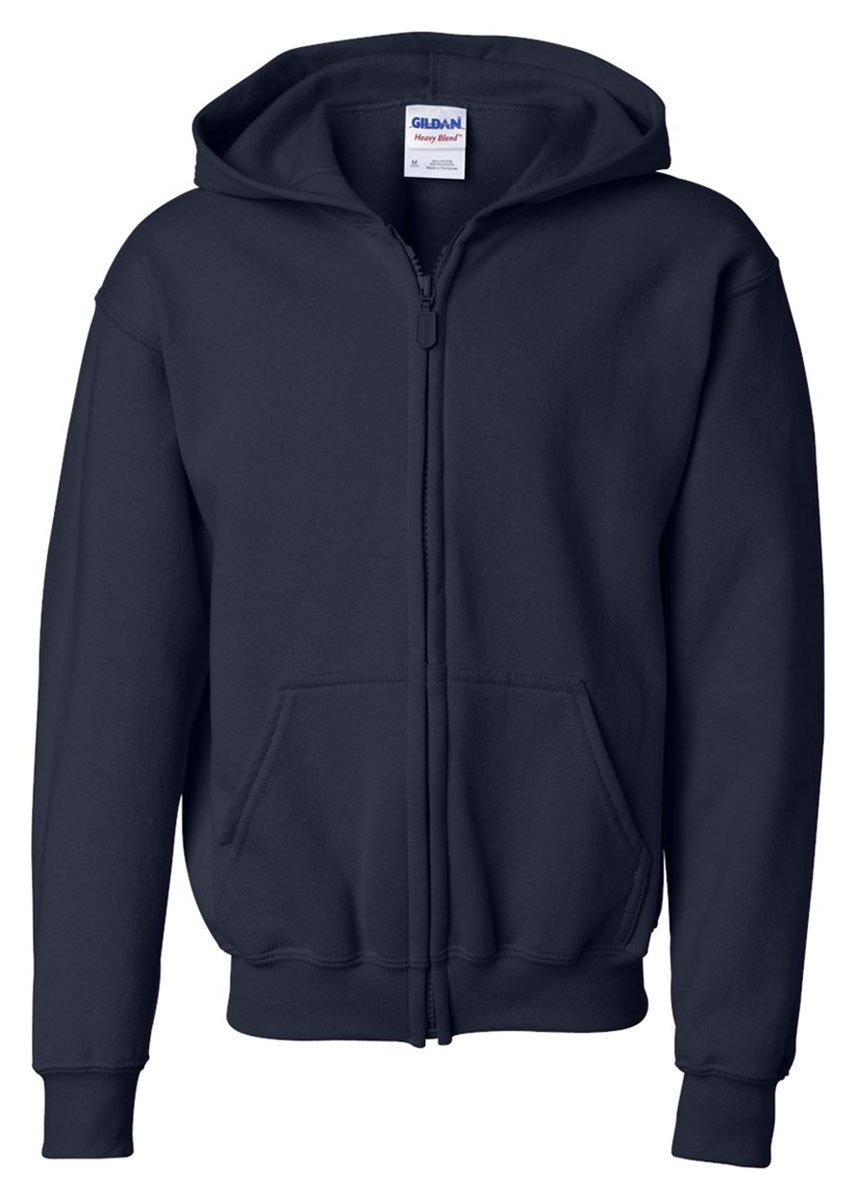 Gildan Heavy Blend Full Zip Hooded Sweatshirt (G186B) Navy, S at Amazon  Men’s Clothing store
