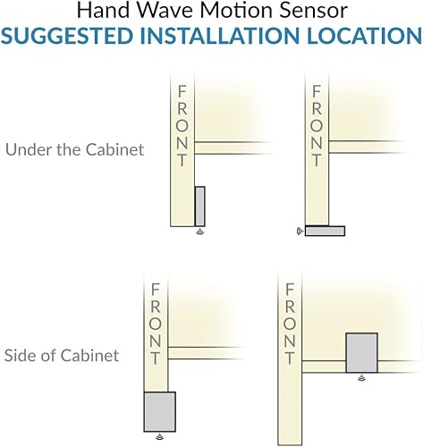 Miniatura 4 de Kit de 3 paneles de iluminación LED regulable para debajo del gabinete, 12 pulgadas cada uno, blanco cálido (3000 K), 9 vatios, 24 V CC, interruptor