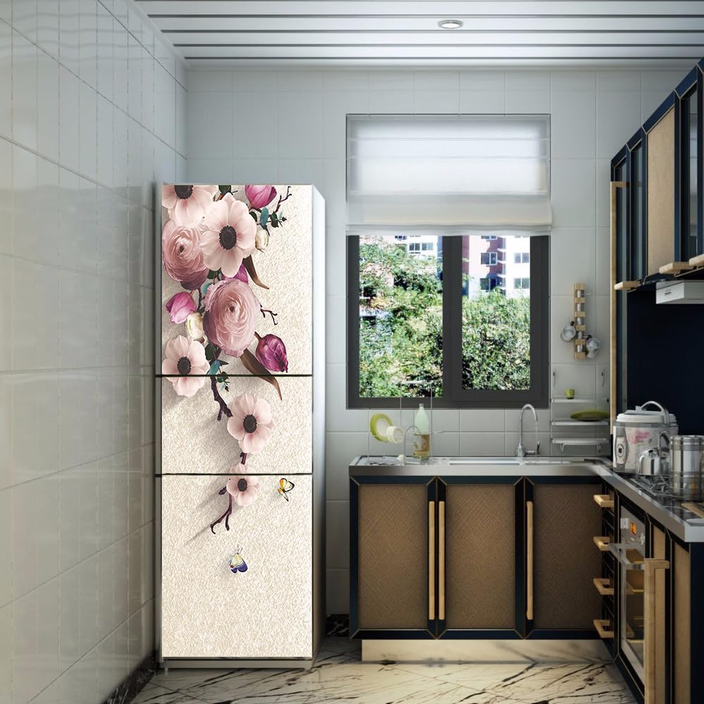 Naklejki na lodówkę, Naklejka na lodówkę Pełne pokrycie drzwi Pokrowce Skórki(L: 100x180 cm)