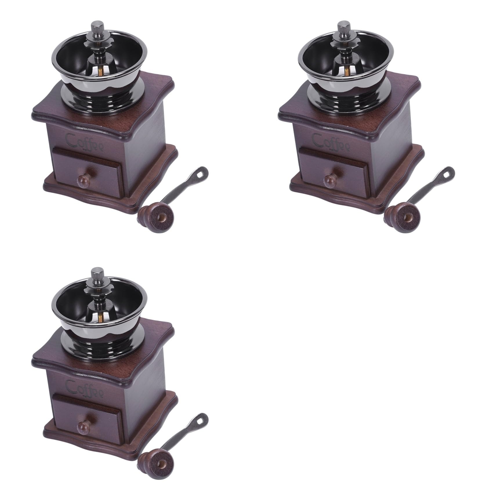 Aundhegrtt 3X Manual Coffee Grinder, Hand Coffee Beans Grinding Machine, Hand Coffee Burr Mill,Manual Bean Grinder