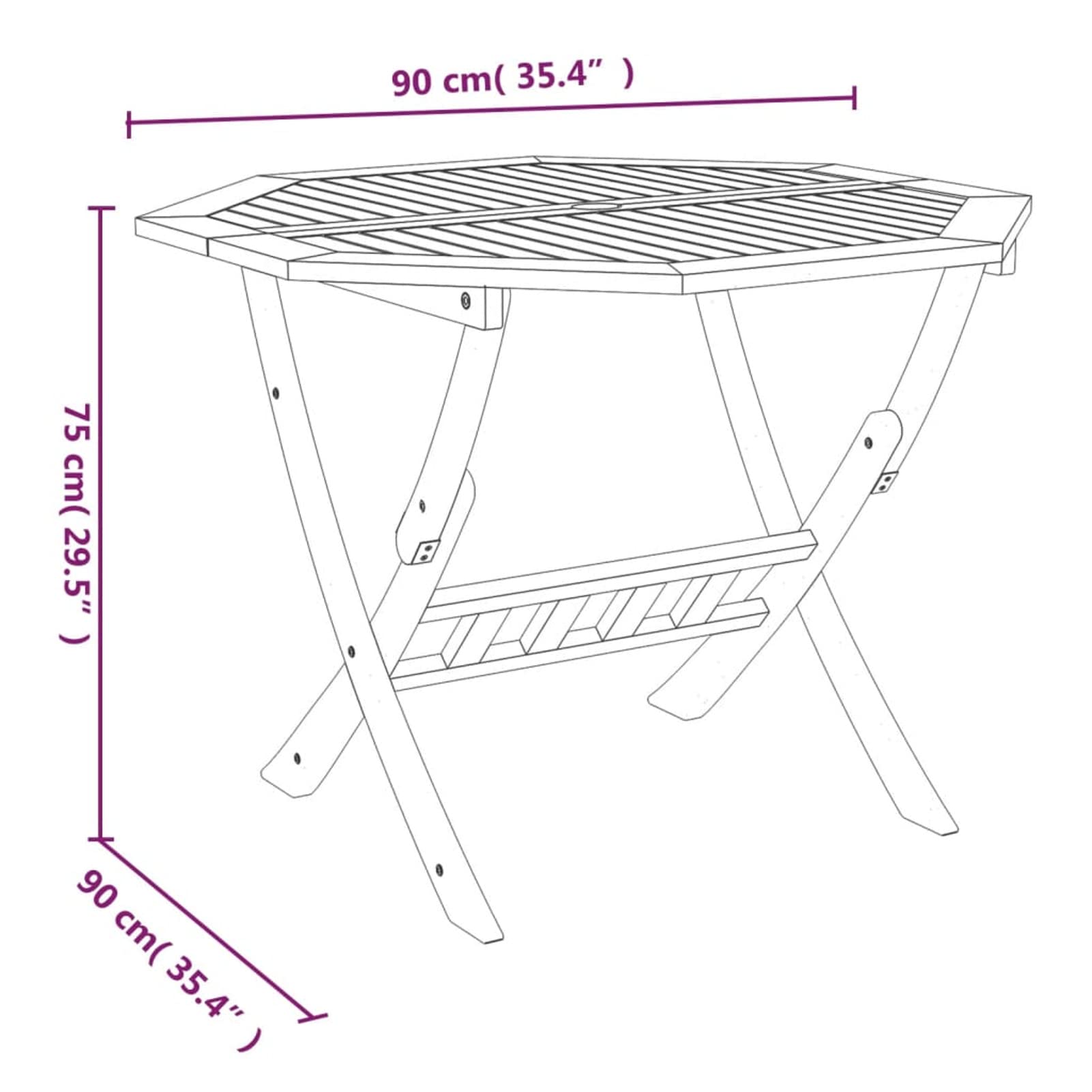 Conjunto Gardin Exterior Mesa y 4 Sillas de Jardín Juego de Comedor de 5 Piezas de Madera Acacia Mesa Terraza Exterior con Sillas Plegable para Playa Terraza Patio Marrón#2