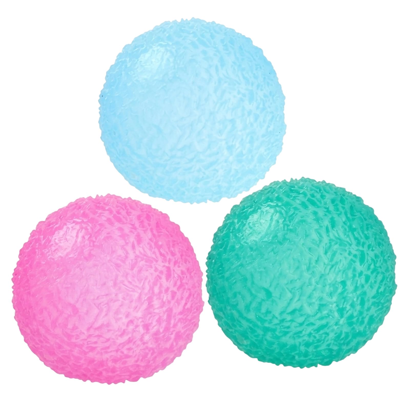 3 Pcs Fuzz Ball, 4 Cm Sensory Stress Relief Tool, Hand Exercise Aid for Focus and Relaxation (Pink/Blue/Green)