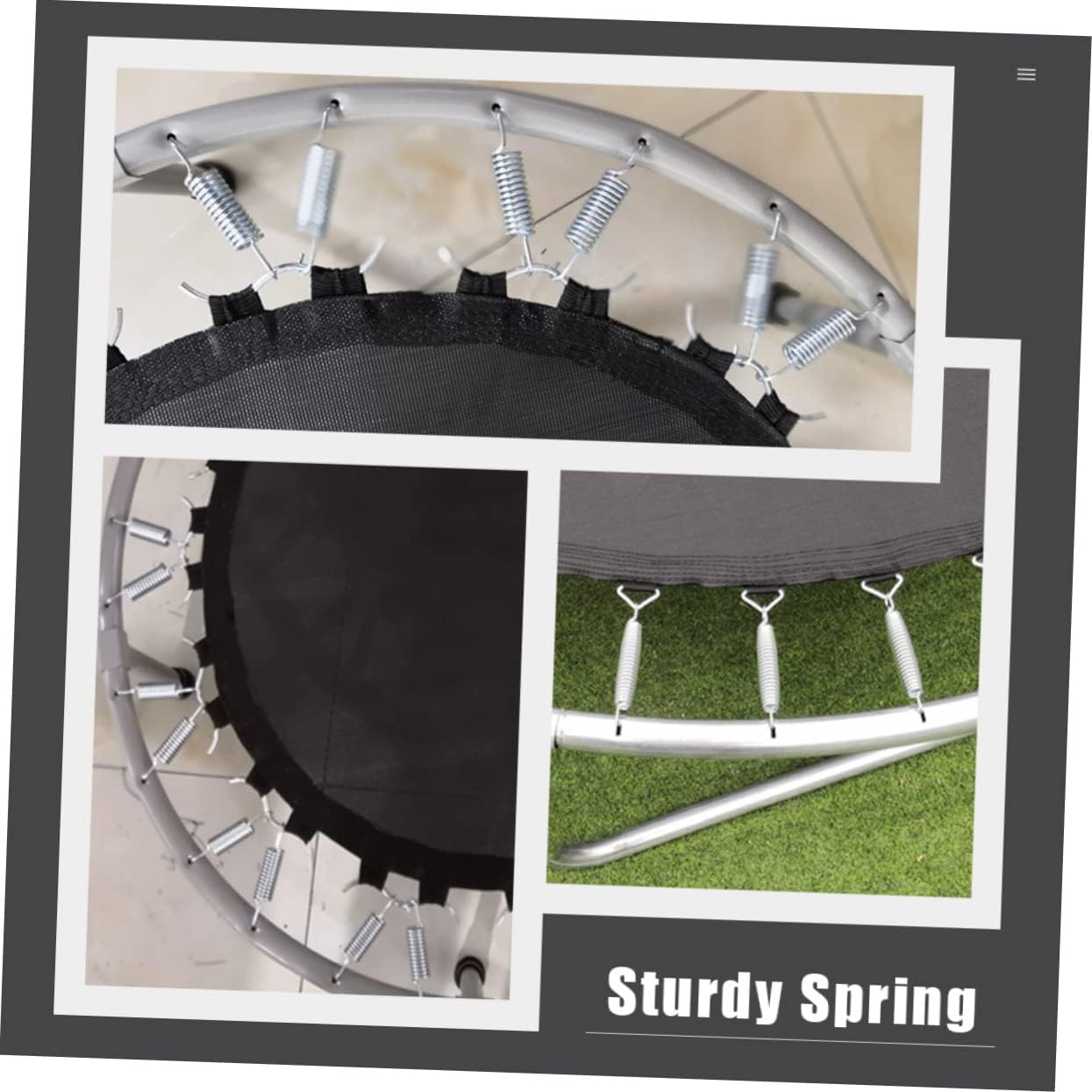 Toyvian 10pcs Galvanized Steel Trampoline Springs Sturdy Tension Springs for Outdoor Use Compatible Trampoline Mats for Jumping Safety and Stability