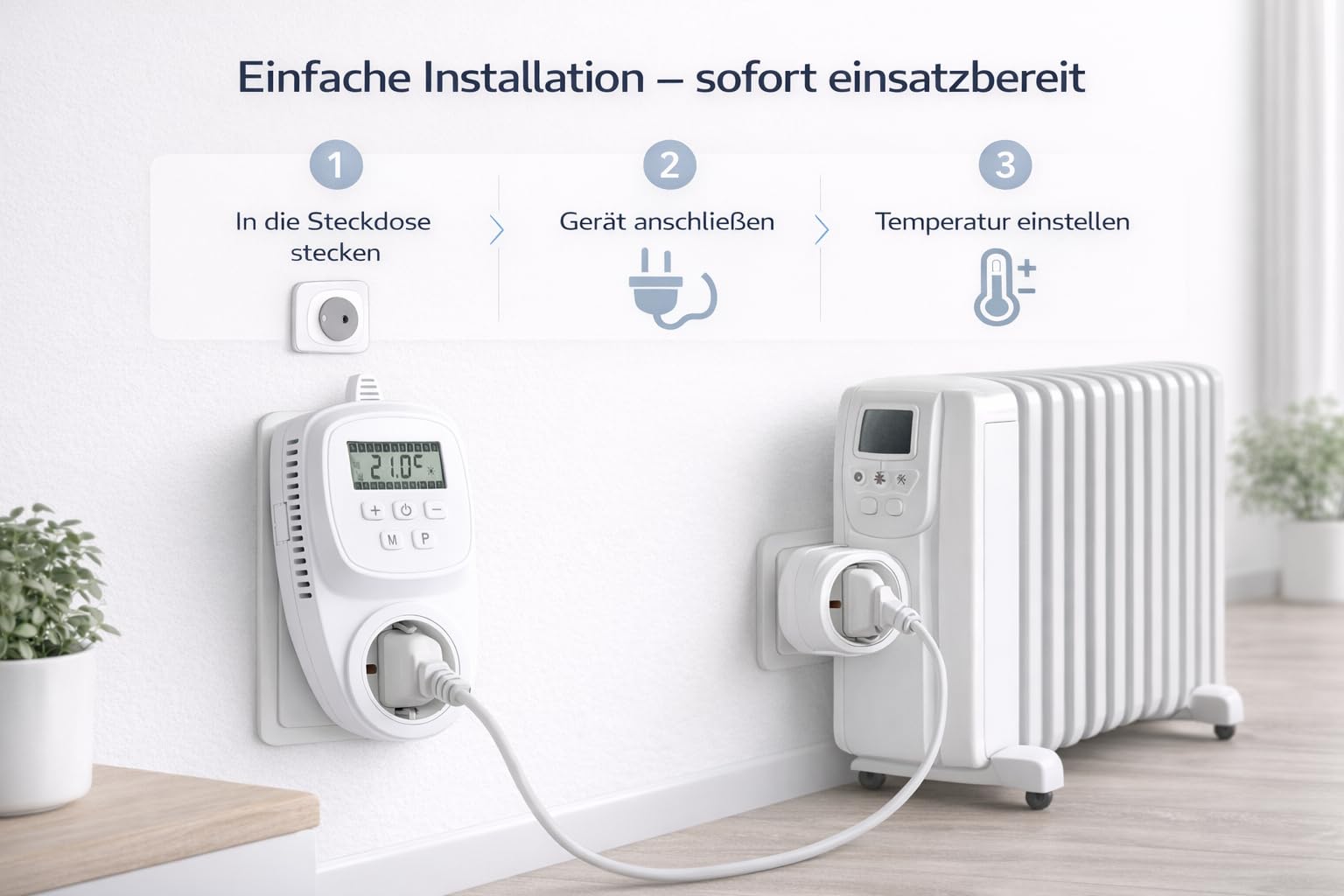 VIESTA® TH12 Stopcontact-thermostaat - Digitaal (230V/3600W